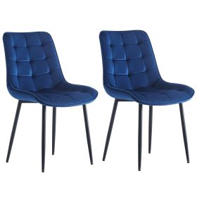 Dining Chair 2PCS(BLUE), Modern style, New technology, Suitable for restaurants, cafes, taverns, offices, living rooms, reception rooms.Simple structu
