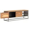 TV Stand Recycled Teak and Steel 47.2"x11.8"x15.7"