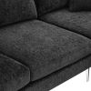 [VIDEO provided][New]84 "Modern Chenille L-Shaped Sofa with Reversible Lounge,Convertible Sectional Couch Set,4 Seat Indoor Furniture with Reversible