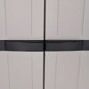 Outdoor Storage Cabinet Gray and Black 38.2"x14.6"x65" PP