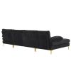 U-Shaped 4-Seat Indoor Modular Sofa Black--Same type:97152732