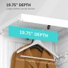 HOMCOM Portable Wardrobe Closet, Folding Bedroom Armoire, Clothes Storage Organizer with 8 Cube Compartments, Hanging Rod, Magnet Doors, White