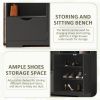Multi-functional Hall Tree with Storage Shelves Drawers and Cabinet, Elegant Hallway Shoe Cabinet with Bench, Modern Coat Rack with Hooks for Hallway