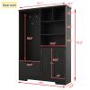 Multi-functional Hall Tree with Storage Shelves Drawers and Cabinet, Elegant Hallway Shoe Cabinet with Bench, Modern Coat Rack with Hooks for Hallway
