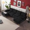 U-Shaped 4-Seat Indoor Modular Sofa Black--Same type:97152732