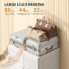 HOMCOM Portable Wardrobe Closet, Folding Bedroom Armoire, Clothes Storage Organizer with 8 Cube Compartments, Hanging Rod, Magnet Doors, White