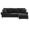 [VIDEO provided][New]84 "Modern Chenille L-Shaped Sofa with Reversible Lounge,Convertible Sectional Couch Set,4 Seat Indoor Furniture with Reversible