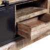 TV Stand with 2 Sliding Doors Solid Wood Mango 43.3"x11.8"x17.7"