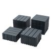 Plastic Interlocking Deck Tiles,44 Pack Patio Deck Tiles,12"x12" Square Waterproof Outdoor All Weather Use, Patio Decking Tiles for Poolside Balcony B