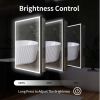 40" x 30" Lighted Medicine Cabinet with Mirror Aluminum Mirrored Cabinets for Bathroom Recessed or Wall Mount, with Electrical Outlet/USB/Anti-Fog/3 C