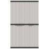Outdoor Storage Cabinet Gray and Black 38.2"x14.6"x65" PP
