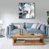 Keli 58 Inch Mango Wood Coffee Table, Open Cube, 1 Shelf, Natural Brown