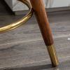 MoMo Boucle Upholstered Counter Height Stool, 360¬∞ Swivel
