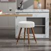 MoMo Boucle Upholstered Counter Height Stool, 360¬∞ Swivel