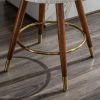 MoMo Boucle Upholstered Counter Height Stool, 360¬∞ Swivel