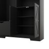 Multi-functional Hall Tree with Storage Shelves Drawers and Cabinet, Elegant Hallway Shoe Cabinet with Bench, Modern Coat Rack with Hooks for Hallway