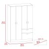 Armoire Alpes, Bedroom, Black / White