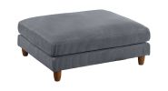 Contemporary Dark Gray 6pc Modular Sectional Set Corduroy Upholstery Couch 2x Corner wedge, 3x Armless Chairs 1x Ottoman Living Room