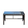 Outdoor patio Furniture 1 Coffee Table with clear tempered glass