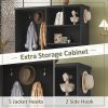 Multi-functional Hall Tree with Storage Shelves Drawers and Cabinet, Elegant Hallway Shoe Cabinet with Bench, Modern Coat Rack with Hooks for Hallway