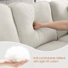 [VIDEO provided] [New] 108*85.5" Modern U Shape Sectional Sofa, 7 Seat Fabric Sectional Sofa Set with 3 Pillows Included for Living Room, Apartment, O