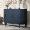 Accent Storage Cabinet Sideboard Wooden Cabinet with Antique Pattern Doors for Hallway;  Entryway;  Living Room;  Bedroom