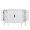 Accent Storage Cabinet Sideboard Wooden Cabinet with Antique Pattern Doors for Hallway;  Entryway;  Living Room;  Bedroom