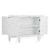 Accent Storage Cabinet Sideboard Wooden Cabinet with Antique Pattern Doors for Hallway;  Entryway;  Living Room;  Bedroom