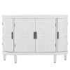 Accent Storage Cabinet Sideboard Wooden Cabinet with Antique Pattern Doors for Hallway;  Entryway;  Living Room;  Bedroom