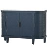 Accent Storage Cabinet Sideboard Wooden Cabinet with Antique Pattern Doors for Hallway;  Entryway;  Living Room;  Bedroom
