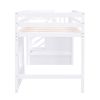 Twin Size Loft Bed with Storage Staircase and Window