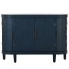 Accent Storage Cabinet Sideboard Wooden Cabinet with Antique Pattern Doors for Hallway;  Entryway;  Living Room;  Bedroom
