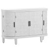 Accent Storage Cabinet Sideboard Wooden Cabinet with Antique Pattern Doors for Hallway;  Entryway;  Living Room;  Bedroom