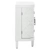 Accent Storage Cabinet Sideboard Wooden Cabinet with Antique Pattern Doors for Hallway;  Entryway;  Living Room;  Bedroom