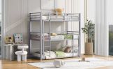 Metal Twin Size Triple Bunk Bed